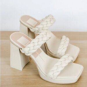 Dolce Vita Ashby Ivory Stella Braided Heels Size 8